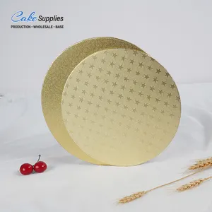 New Product Customized Size Foil 10inch 11inch Cake Boards Base Round Gold Size 1/4 Inch Cake Board