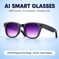Gafas Inteligentes E06 con IA, Cámara de 8MP, Videollamadas, Grabación, Transferencia de Fotos, Control por Gestos, Traducción, Ligeras, HD, para Mujer, Uso en Exteriores