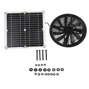 Ventilador de Extracción de Aire <span class=keywords><strong>Solar</strong></span> de 10 Pulgadas y 100 W, Impermeable, de Plástico, 3000 RPM, Mini Ventilador para Invernadero, Gallinero, Caseta para Perros, Camping - Product Image 1