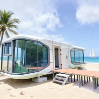 Capsule spatiale de luxe portable pour projets de tourisme écologique, avec kits d'installation rapide sur site