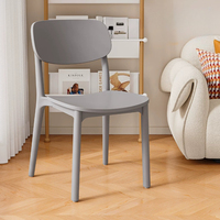 Chaise en plastique pour salle à manger, empilable, table et chaises de salle à manger. Tabourets épais, modernes, minimalistes et luxueux. Usage domestique nordique