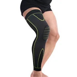 2141#Unisex Knee Brace Support High Elasticity Long Leg Compression Sleeve