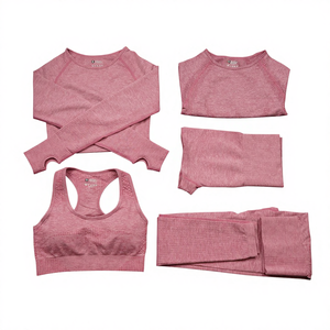 Completo Sportivo Primaverile da Donna in Spandex/Nylon Senza Cuciture Traspirante Ecologico con Elastico in Vita e Logo Frontale/Destro - Product Image 1