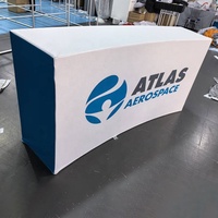 Comptoir d'exposition pliable portable en aluminium et tissu