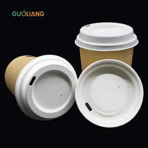 Coffee Cups Disposable With Lids Biodegradable Disposable Cafe Coffee Cup Lids Compostable Coffee Cup Lid