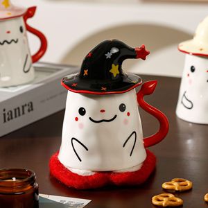 Taza de Cerámica con Forma de Fantasma, Linda y Creativa, de Alta Calidad, <span class=keywords><strong>para</strong></span> Parejas, Graduación, con Tapa - Product Image 4