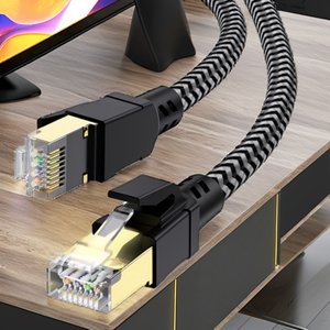 <span class=keywords><strong>Cable</strong></span> <span class=keywords><strong>Ethernet</strong></span> <span class=keywords><strong>Cat</strong></span> <span class=keywords><strong>8</strong></span> CABNEER de 20 Metros, Conectores RJ45, Blindaje Trenzado, Revestimiento de Nailon, 40Gbps, 2000MHz, Alta Velocidad LAN para Router - Product Image 2