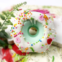 Bombe de bain pour enfants en forme de beignet moussant riche en fizzle de bain relaxant naturel personnalisé de marque privée à vendre