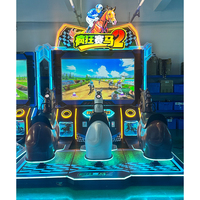 Simulateur d'équitation 4 joueurs, machine de jeu d'arcade commerciale à monnayeur pour centre commercial intérieur et parc d'attractions familial
