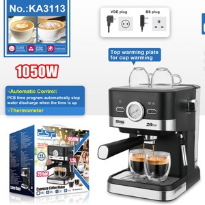 Máquina de Espresso Semiautomática Dsp de 20 Bares, Cafetera Multifuncional de Acero Inoxidable con Vaporizador para Uso Doméstico - Product Image 2