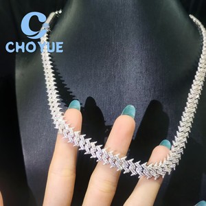 Pulsera de eslabones cubanos de plata de ley 925 con moissanita de 10 mm, diseño de borde puntiagudo, estilo Hip Hop, cadena con incrustaciones de circonitas, pasa la prueba del diamante GRA - Product Image 6