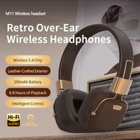 Soyto M11 headphone Over Ear nirkabel Retro ringan Headset Fashion estetika Auriculares Inalambricos Audifonos Cuffie