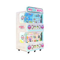 Machine à monnayeur d'arcade commerciale personnalisée Naughty Dog à 4 niveaux en métal, jeu de poupées, jouet pour enfants, avec balles et cadeaux, version anglaise