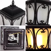 Lámpara de Poste de Diseño Moderno Europeo para Exteriores, Impermeable, para Valla, Puerta, Jardín de Villa Privada, Luz Decorativa