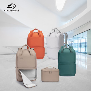 KINGSONS <b>Camera</b> Backpack 20-35L Lightweight Polyester Leisure Travel <b>Bag</b> Solid Color Modular Design - Product Image 3