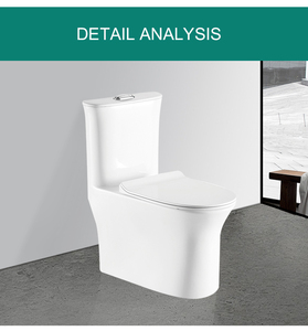 Articoli <span class=keywords><strong>sanitari</strong></span> un pezzo di servizi igienici sifonici sciacquone pavimento montato bianco bagno WC in ceramica - Product Image 2