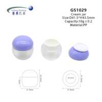 Pot cosmétique sphérique en PP de 10g, double paroi, mini-récipient pour lotion contour des yeux, pot échantillon en plastique avec pompe pulvérisatrice intégrée, idéal pour les voyages