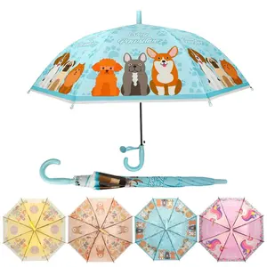 Оптовая продажа, безопасное использование, индивидуальный цвет, Мультяшные животные, детский зонтик для детей с пользовательским логотипом