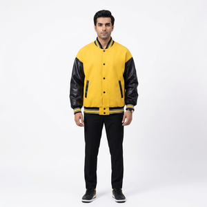 Fabricant de vestes universitaires sur mesure, commande en gros, veste de baseball unisexe, tissu chaud et résistant, prix de gros avantageux - Product Image 1