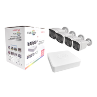 Caméra de surveillance CCTV extérieure étanche 2MP avec objectif 3,6 mm, vision nocturne couleur grand angle 6 LED, système de sécurité