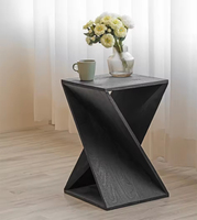 Table basse carrée irrégulière en acier inoxydable haut de gamme au design personnalisable
