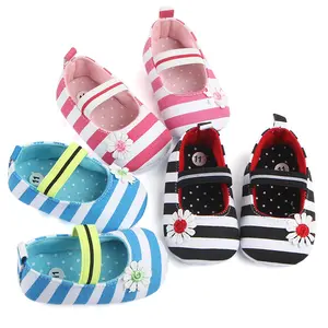 Wholesale cheap 1 dollar Baby Girl Flower Mary Jane Crib Shoes Princess Sandals Slippers Dress Shoes