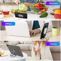 Soporte Plegable para Teléfono Móvil de Aleación de Zinc con Logotipo Personalizado, Soporte Flexible para Escritorio con Rotación de 360 Grados, Soporte Universal para Teléfono Móvil