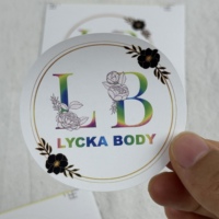 Autocollants en papier imperméables imprimés en couleur avec logo personnalisé, autocollants adhésifs pour emballages de bougies et de parfums, personnalisables