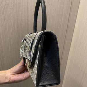 Nouveau Sac à Main Carré de Luxe Léger en Polyester avec Strass et Fermeture Magnétique pour <span class=keywords><strong>Demoiselle</strong></span> <span class=keywords><strong>d</strong></span>'<span class=keywords><strong>Honneur</strong></span> et <span class=keywords><strong>Robe</strong></span> de Mariée - Product Image 2