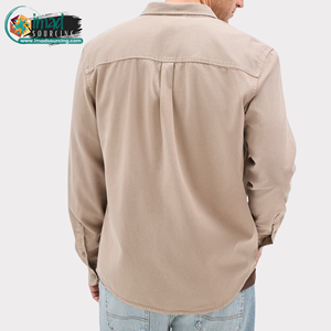 Chemise en jean décontractée pour homme, manches longues, respirante, douce, légère, en coton, boutonnée, style workwear, confortable - Product Image 2