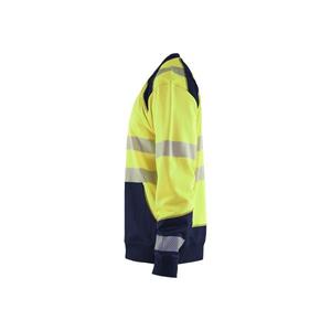 BLAKLADER - 354125283389S Sweat-shirt haute visibilité Jaune/Bleu marine-EAN 7330509609774 HI-VIS WORKWEAR - Product Image 4