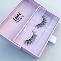 Boîtes à cils en carton magnétique rose personnalisées pour marque privée, emballages vides pour faux cils avec logo