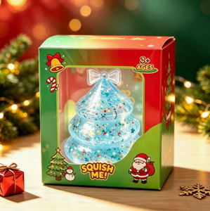 Juguetes blandos y coloridos de árbol de Navidad para niños mayores de 3 años, juguetes antiestrés de TPE, set de regalo unisex - Product Image 3