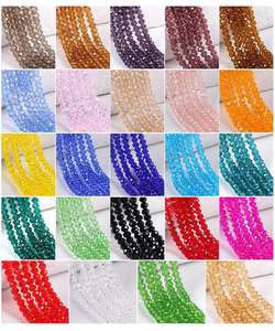 Groothandel 3mm 4mm 6mm 8mm Zwarte Transparante Rode Blauwe Kleur Gefacet Rondelle Glas Kristal Kralen Losse Kralen voor Sieraden maken - Product Image 2