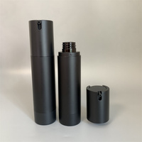10ml 15ml 20ml 25ml 30ml 35ml 40ml 50ml 60ml Flacon à pompe sans air de luxe en U noir mat givré personnalisé pour lotion