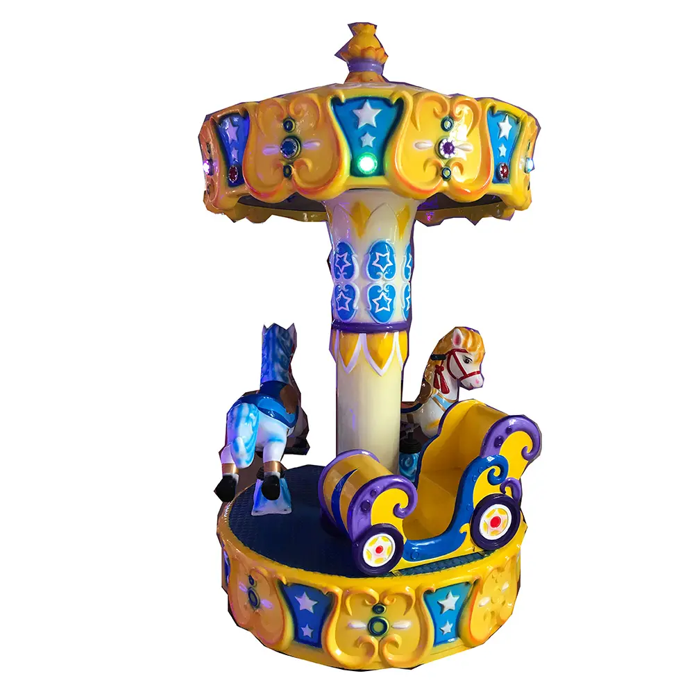 3 Chỗ Ngồi Trẻ Em Mini Ride Musical Merry Go Vòng Carousel/Carrousel Rides