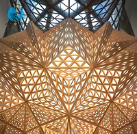 Revêtement de façade en aluminium perforé, panneau en aluminium moderne, mur-rideau en verre et terre cuite