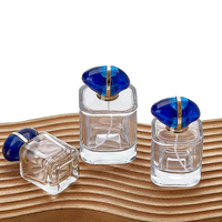Botella de Perfume de Vidrio Recargable de 30 ml, Transparente, Vacía, con Pulverizador, Cuadrada, para Viaje, para Fragancias