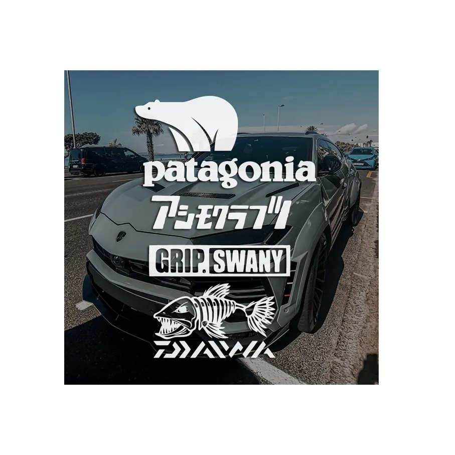 Paraurti stampato personalizzato Sport Racing Auto window full Body cut out vinile lettering transfer decalcomanie adesivi per Auto da esterno in pvc