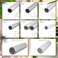 El tubo de aluminio de alta calidad de 55MM se puede utilizar para persianas enrollables de cadena eléctrica inteligente de techo solar G55D