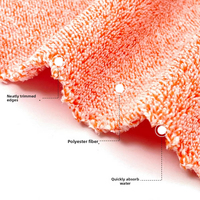 Chiffon de nettoyage en microfibre épaisse pour la maison, sans peluches, résistant à l'huile, absorbant l'eau, lingettes carrées pour le nettoyage de la table et de la cuisine