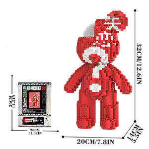 Jeu de construction créatif 3D MPIN de 32 cm, blocs micro-briques, puzzle, Sky City Medium Bear, 3700 pièces, ensemble de blocs DIY, cadeau idéal pour les enfants et les adultes - Product Image 2