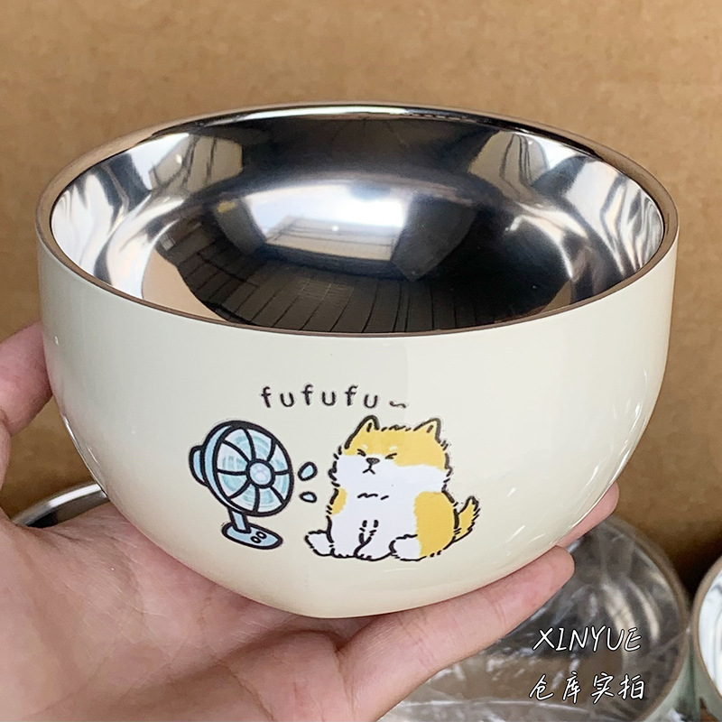 [Gatito amarillo] Tazón de arroz blanco