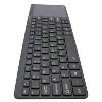 Clavier sans fil multi-appareils USB 2,4 GHz avec pavé tactile multi-touch, taille standard, anti-ghosting HKB020