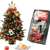 Mini-ornement de Noël en PVC 2025, très populaire, pour bureau, petit arbre simulé, décoration de fenêtre pour la maison et l'hôtel