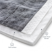 Tapis d'apprentissage jetables pour chiens en charbon de bambou et PE, avec noyau neutralisant les odeurs, écologiques, imperméables et anti-fuites