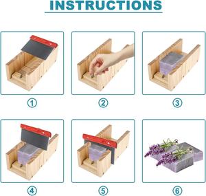 Kit de fabrication de <span class=keywords><strong>savon</strong></span> rectangulaire grand 9 pièces pour fournitures de fabrication de <span class=keywords><strong>savon</strong></span> bricolage avec boîte <span class=keywords><strong>en</strong></span> <span class=keywords><strong>bois</strong></span> - Product Image 4