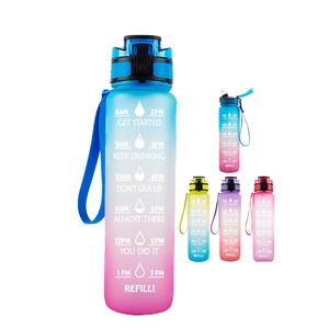 Borraccia in Tritan Senza BPA da 32oz con Indicatore di Tempo e Cannuccia per Fitness, Palestra e Sport - Product Image 1