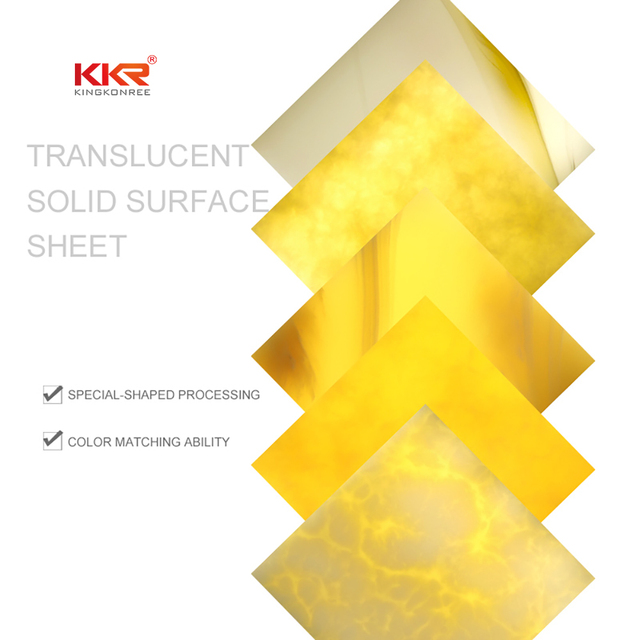 Advanced Reproduce LED Color Light Transmission White Yellow Onyx Stone Slabs Artificial Translucent Stone Panel