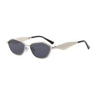 Nouvelles lunettes de soleil ovales P-brand style européen et américain 2026, unisexe, tendance, style urbain, monture fine en métal, directement de l'usine